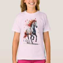 Vuurgeest - Majestueus Paard Watercolor T-Shirt