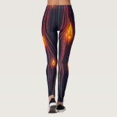 Vuurgeest Uil: Phoenix Wedergeboorte Kunst Leggings (Achterkant)