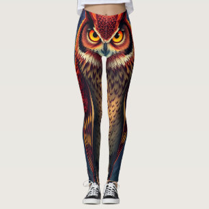 Vuurgeest Uil: Phoenix Wedergeboorte Kunst Leggings