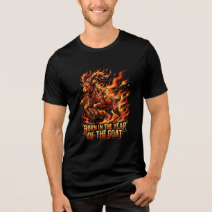 Vuurgeit 2027 Geboorteteeshirt Jaar Van De Geit Tri-Blend Shirt