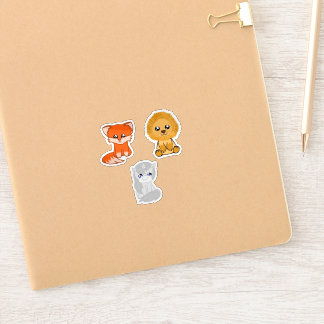 Vuurgevecht Vos, Liam Leeuw, Gewone Kleine Eenhoor Sticker
