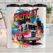 Vuurgevecht! Waterverf Art Thermosbeker