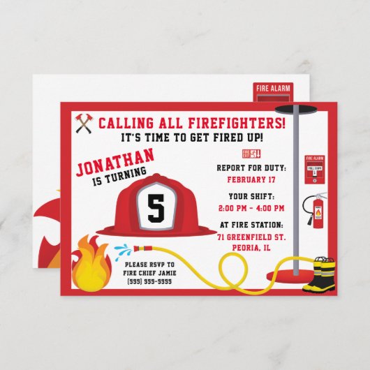 Vuurgevechtsdag uitnodiging (Voorkant / Achterkant)