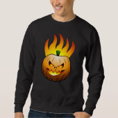 Vuurgezicht Halloween Pompoen Trui (Voorkant)