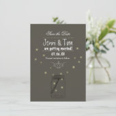 Vuurgloed Mason Pot Save The Date Uitnodigingskaar Kaart (Staand voorkant)