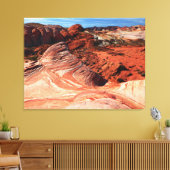 Vuurgolf, Vallei van Vuur Overton Nevada Landschap Canvas Afdruk (Insitu (Woonkamer))
