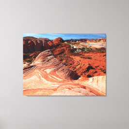 Vuurgolf, Vallei van Vuur Overton Nevada Landschap Canvas Afdruk