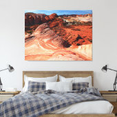 Vuurgolf, Vallei van Vuur Overton Nevada Landschap Canvas Afdruk (Insitu (Slaapkamer))