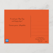 Vuurhaan. Vlammend dier glinstert koel ontwerp Feestdagenkaart (Achterkant)