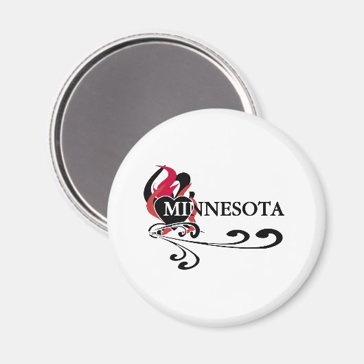 Vuurhart Minnesota Magneet (Voorkant / Achterkant)