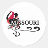 Vuurhart Missouri Ronde Sticker (Voorkant)