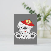 Vuurhond Dalmatie en Pet Briefkaart (Staand voorkant)