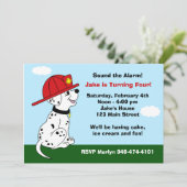 Vuurhond op Birthday Kaart (Staand voorkant)