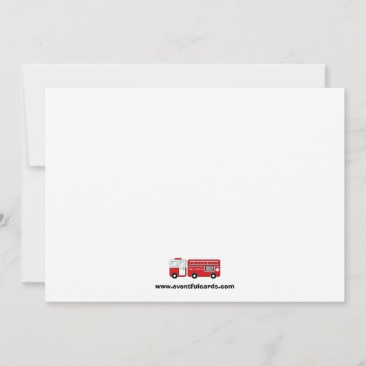 Vuurhond op Birthday Kaart (Achterkant)