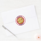 Vuurhoofd 5 Bugle Medallion Custom Sticker (Envelop)