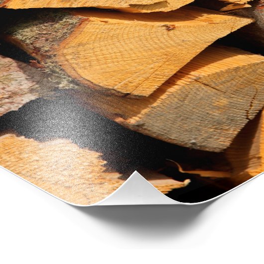 Vuurhout Foto Afdruk (Hoek)