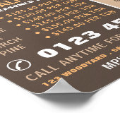 Vuurhout, houthout/houthout/houtgaard poster (Hoek)