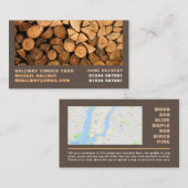 Vuurhout, houthout/houthout/houtgaard visitekaartje (Voorkant / Achterkant)