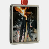 Vuurhout Metalen Ornament (Rechts)