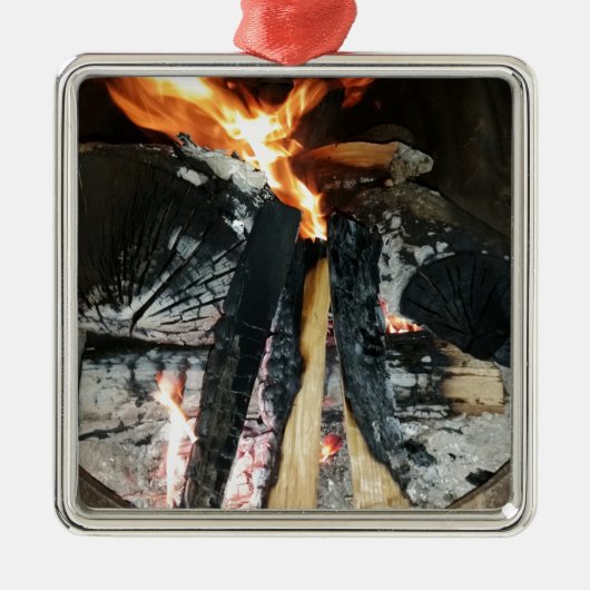 Vuurhout Metalen Ornament (Voorkant)