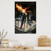 Vuurhout Poster (Keuken)