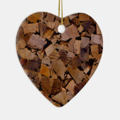 Vuurhout | Roestcabine | Houtkorrels | boom Keramisch Ornament (Rechts)