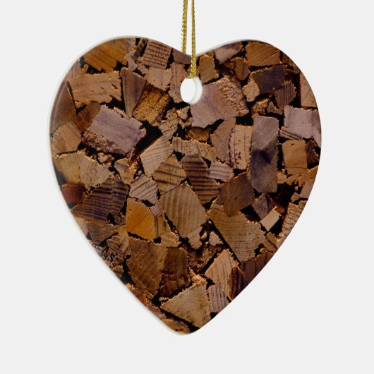 Vuurhout | Roestcabine | Houtkorrels | boom Keramisch Ornament (Rechts)