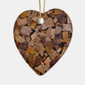 Vuurhout | Roestcabine | Houtkorrels | boom Keramisch Ornament (Links)