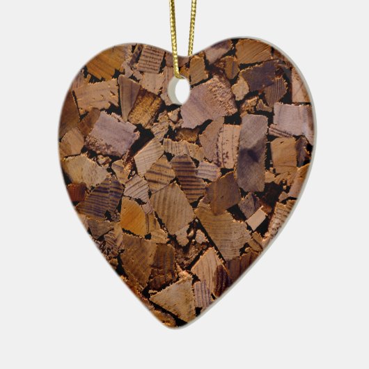 Vuurhout | Roestcabine | Houtkorrels | boom Keramisch Ornament (Links)