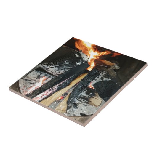 Vuurhout Tegeltje (Zijkant)