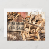 Vuurhout voor verkoop  briefkaart (Voorkant / Achterkant)