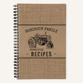 Vuurhuis Burlap Kraft Mini Recipe Notitieboek (Voorkant)