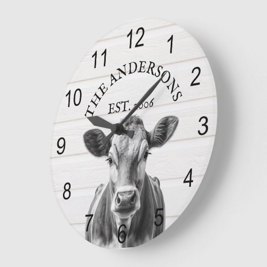 Vuurhuishout voor Koe Gepersonaliseerd Grote Klok (Hoek)