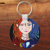 Vuurijsmeisje Sleutelhanger (Voorkant)