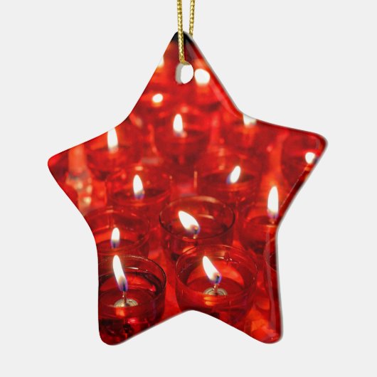 vuurkaarsen keramisch ornament (Links)