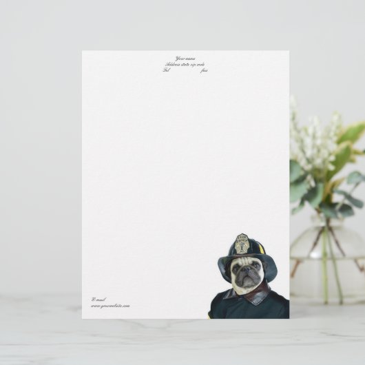 Vuurkop Persoonlijk Briefhoofd (Staand voorkant)