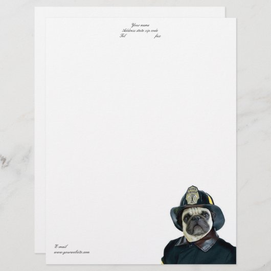 Vuurkop Persoonlijk Briefhoofd (Voorkant / Achterkant)