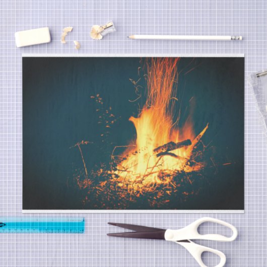 Vuurkorf Brandend Vuur Tissuepapier (Craft)