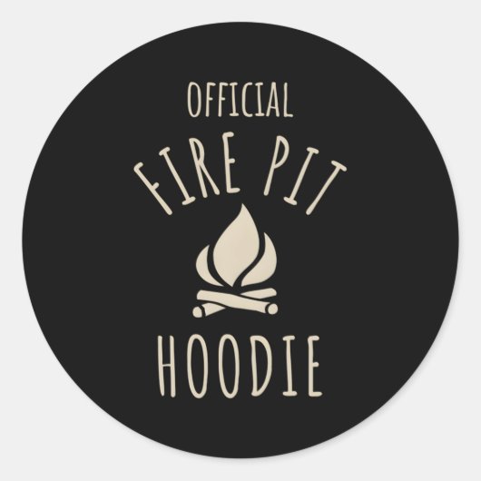 Vuurkorf Officiële kampvuur Bonfire Camg Ronde Sticker (Voorkant)