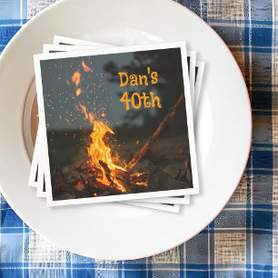 Vuurkorf Vonken Zijn Verjaardagsfeestje  Servet