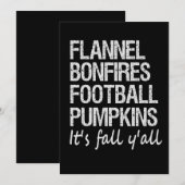 Vuurkorven Voetbal Pompoenen Het is Herfst M'n Men Feestdagenkaart (Voorkant / Achterkant)