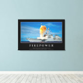 Vuurkracht: Inspirerend prijsopgave Canvas Afdruk (Insitu (Houten vloer))