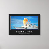 Vuurkracht: Inspirerend prijsopgave Canvas Afdruk (Voorkant)