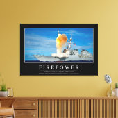 Vuurkracht: Inspirerend prijsopgave Canvas Afdruk (Insitu (Woonkamer))