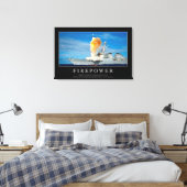 Vuurkracht: Inspirerend prijsopgave Canvas Afdruk (Insitu (Slaapkamer))