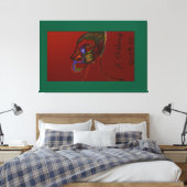 Vuurkrijger canvas afdruk (Insitu (Slaapkamer))
