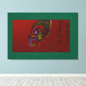 Vuurkrijger canvas afdruk (Insitu (Houten vloer))