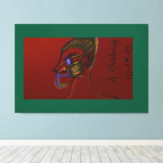Vuurkrijger canvas afdruk (Insitu (Houten vloer))