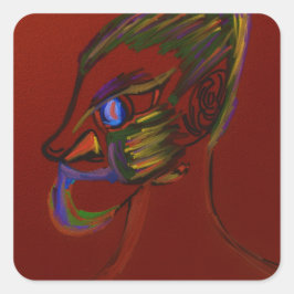 Vuurkrijger Vierkante Sticker