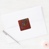 Vuurkrijger Vierkante Sticker (Envelop)